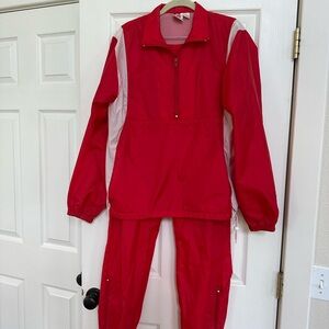 Vintage Wilson Red Women's wind suit  Set Sz medium